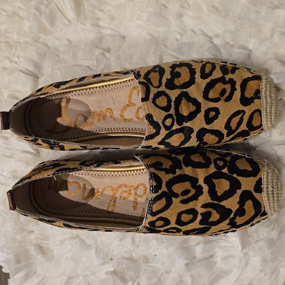 Sam Edelman Khloe Women's Espadrille Flat Size 7 Leopard Print